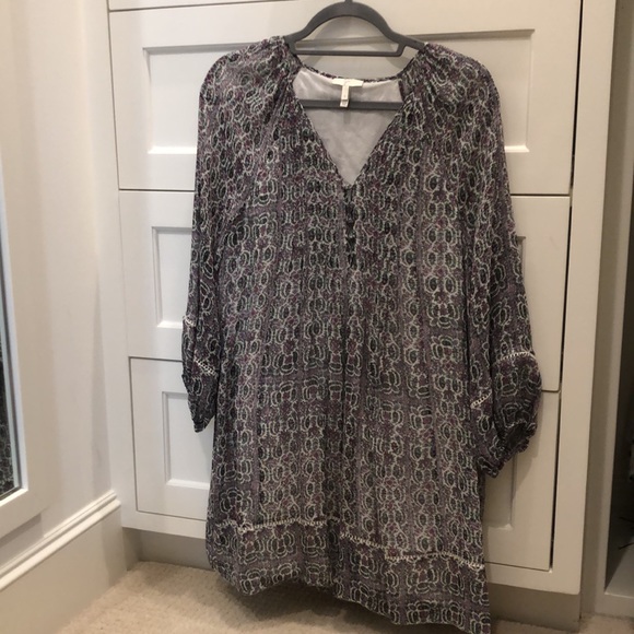 Joie | Sevigny Printed Silk Dress - Pink, Blue, Green and White - Picture 9 of 13